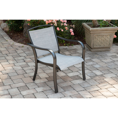 Commercial Sling Aluminum Chat Sling Chair S/1